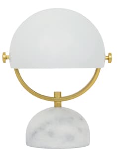 Lowe Table Lamp in White Marble/White/Brass-img-1