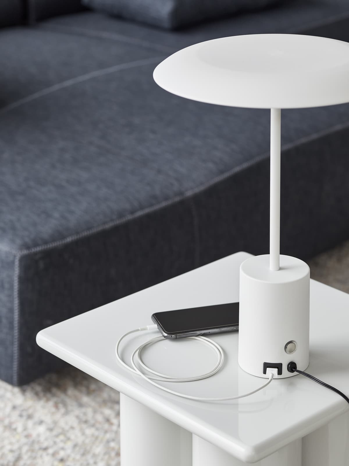 Smith LED Table Lamp with USB Port in White-img-4
